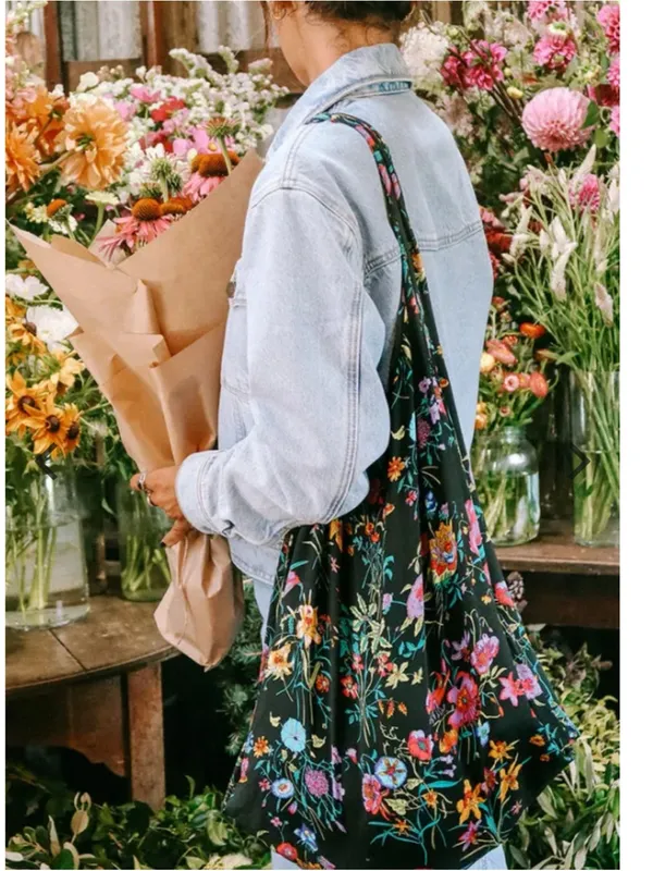 SPELL ReNew Fabric Large Black Tote Bag Multi O/S $30 - Image 3