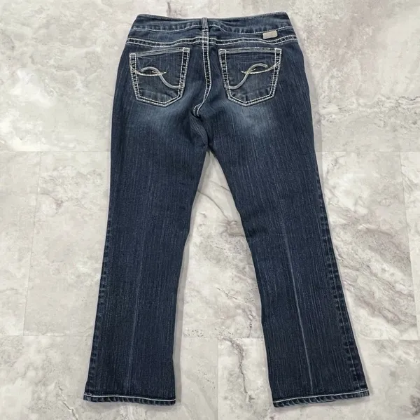 SILVER JEANS Women's Suki‎ Capri Denim Blue Jeans Size 27 - Image 3
