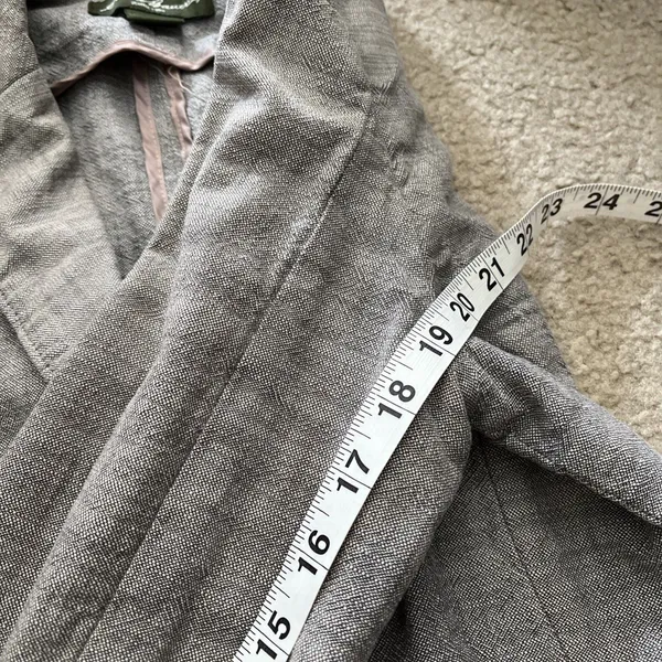Eddie Bauer Womens Blazer 4 Light Gray Cotton Career Preppy Academic Earthy - Image 10