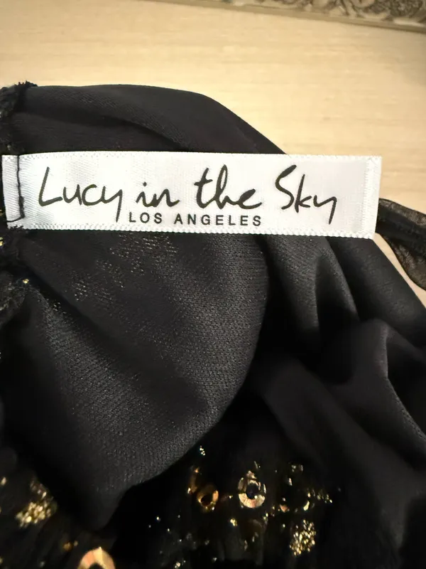 Lucy in the Sky Black Sequin Dress Mini - Image 3