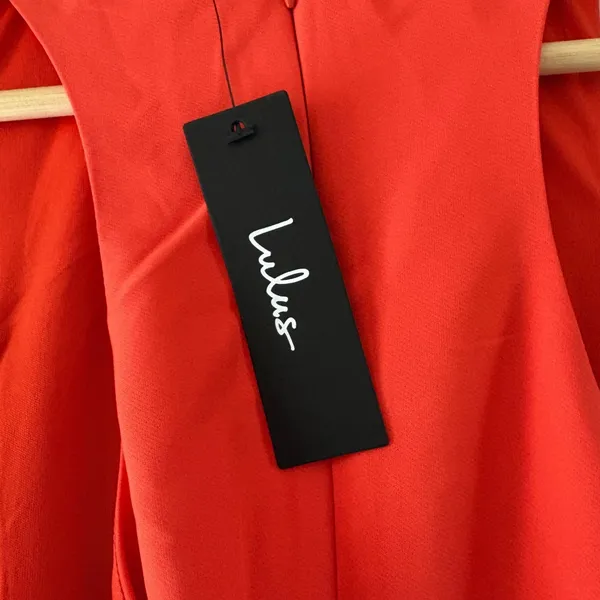 Lulus Bright Orange Maxi Dress CD4992 Side Button Sleeveless Racerback M - Image 12
