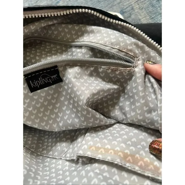 Kipling Black White TM5356-057 Trisha Crossbody Shoulder Bag - Image 7