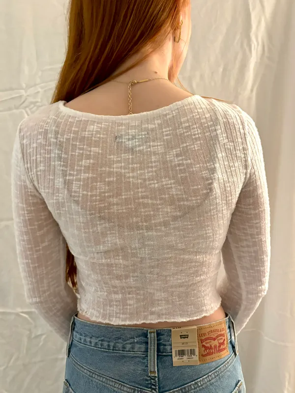 Wild Fable white long sleeve top - Image 8