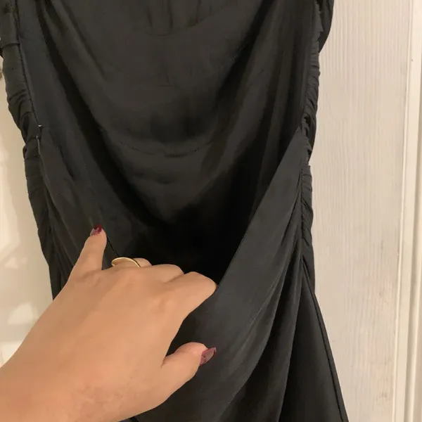 Zara dress black satin backless size L/XL maxi - Image 4