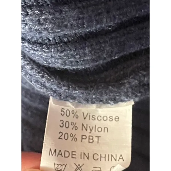 Dusty Blue Ribbed Knit Sweater Crop Top & Skirt Set Size S EUC - Image 12