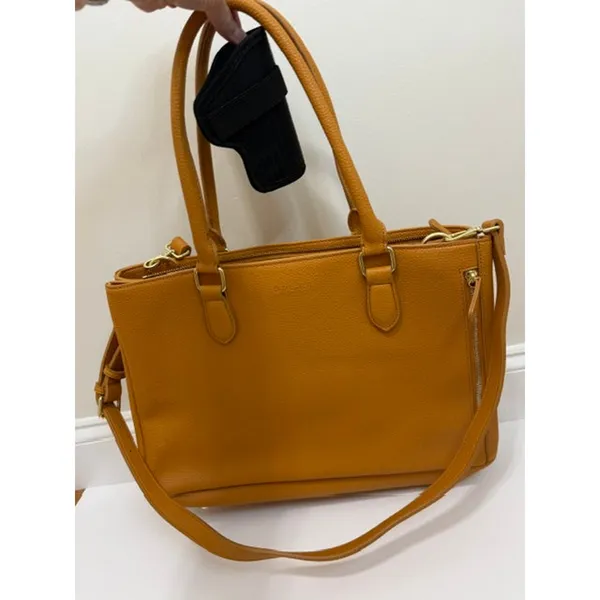 Tactica Elegant Protection Concealed Carry Satchel Butterscotch NWOT - Image 2