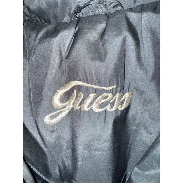 Guess Black Feather Down Puffer Jacket Sz M - Image 3
