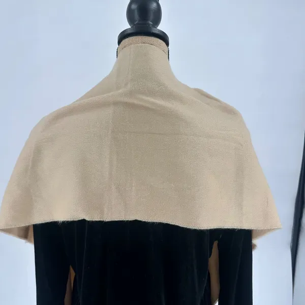 Pashmina Neutral‎ Tan Scarf Fringed Soft Lightweight Women Neutral Mininalist - Image 4