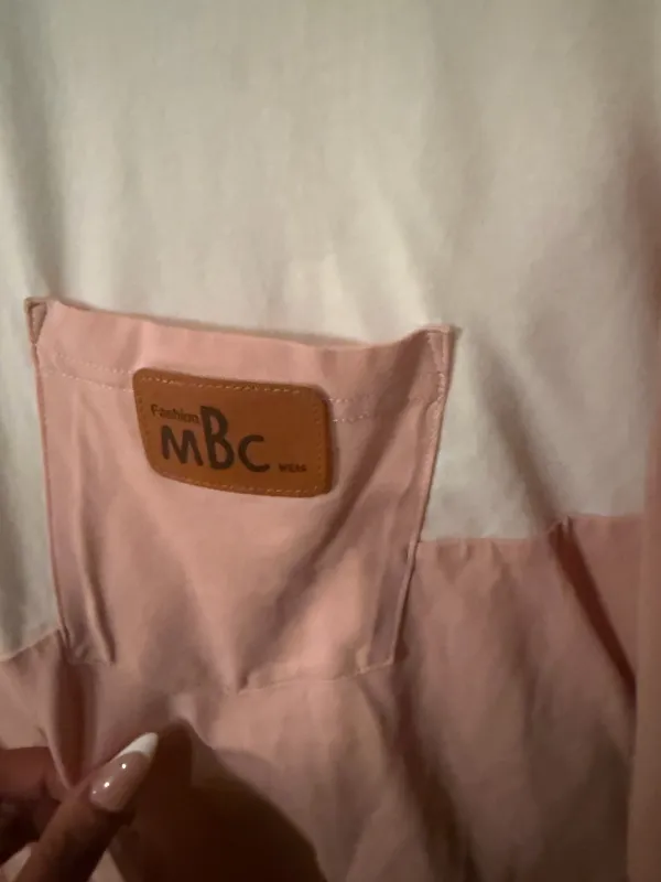 Cropped oversized t shirt Pink - Image 2
