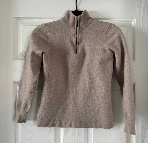 Gap Tan Quarter-Zip Sweater - Size XXS - Image 2
