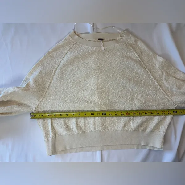 Free People Sweater Found My Friend Pullover Cream White XS - Image 4