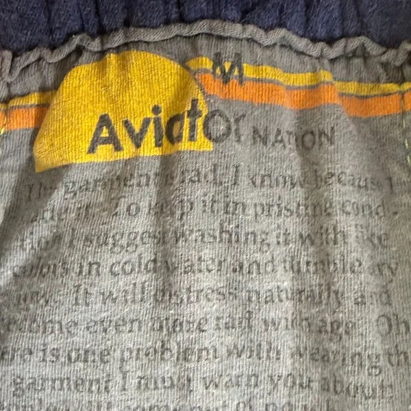 Aviator Nation Navy Blue Rainbow Logo Graphic Sweatpants Size Medium - Image 2