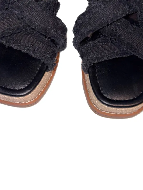 Splendid Danna Espadrille Wedge Sandal Black NEW Size 7.5 - Image 5