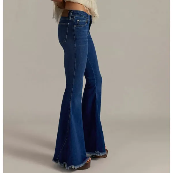 We The Free Free People Daisy Blue Emre Low-Rise Flare Jeans NWT Size 26 - Image 7