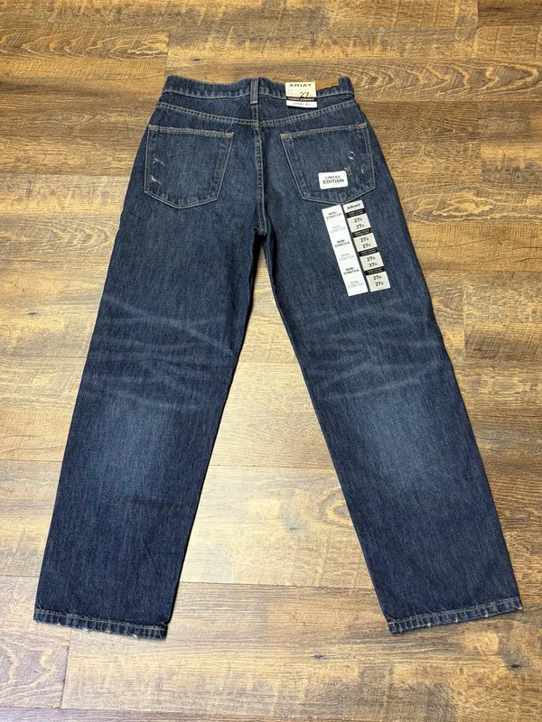 NEW Ariat Jeans Tomboy Straight Ultra High-Rise Women's 27 Button Fly Distress - Image 12