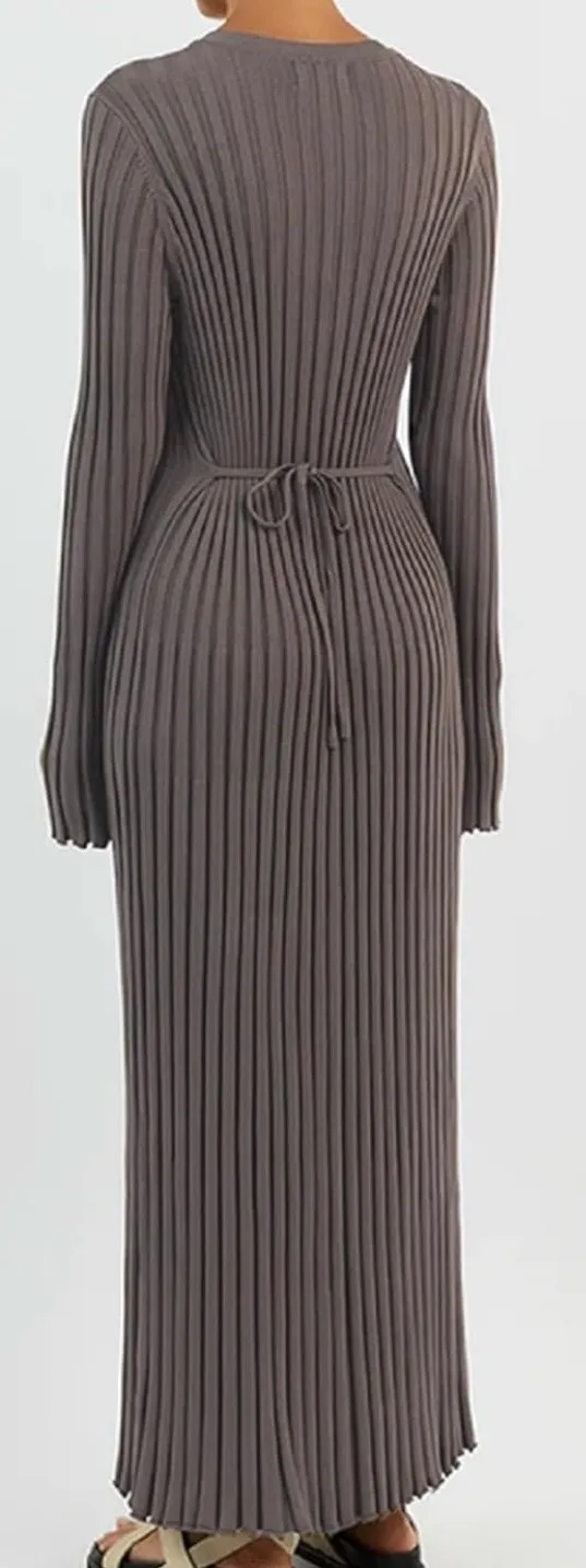 Knit maxi dress Brown Size XS - Image 2
