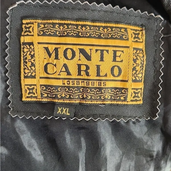 Vintage Monte Carlo Y2k 90s Leather Jacket in Black Size Large - Image 8