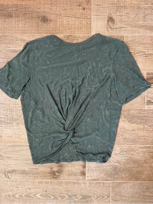lululemon athletica Short Sleeve Twist-Back Top in Deep Teal - Image 2
