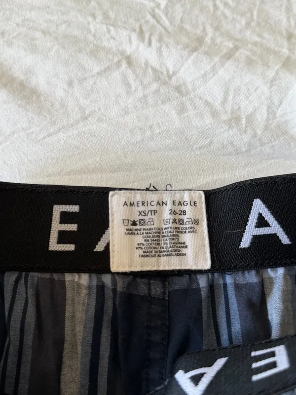 American Eagle blue plaid boxer shorts - Image 2