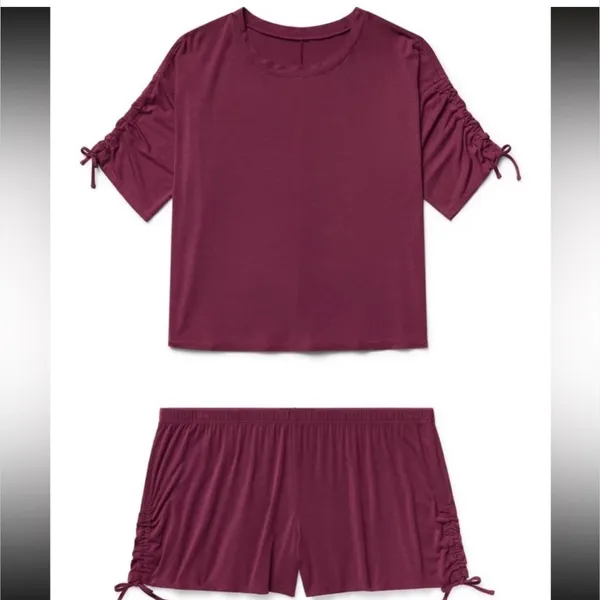 Adore me Laura Dark red knit top and short set SZ 2X - Image 7