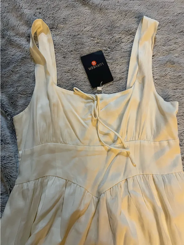 A Line Bustier midi corset dress Yellow Size M - Image 2