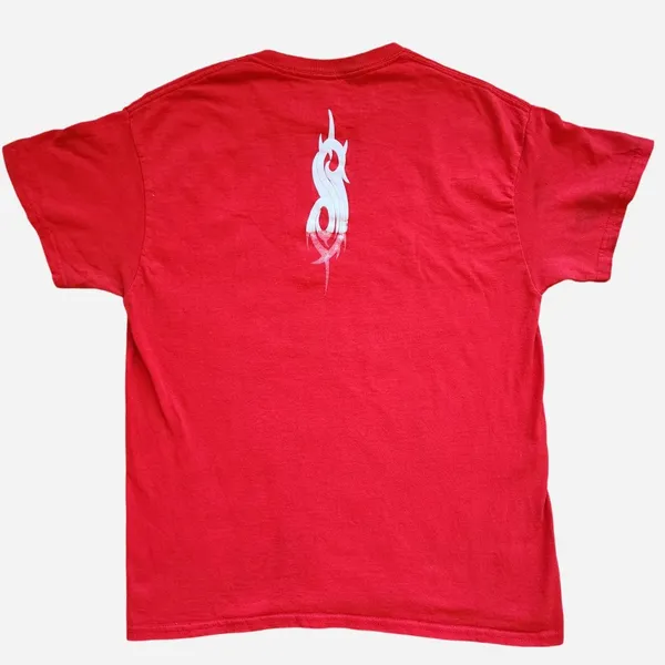 Slipknot official bad red tee with white logo - size women's large - Image 5