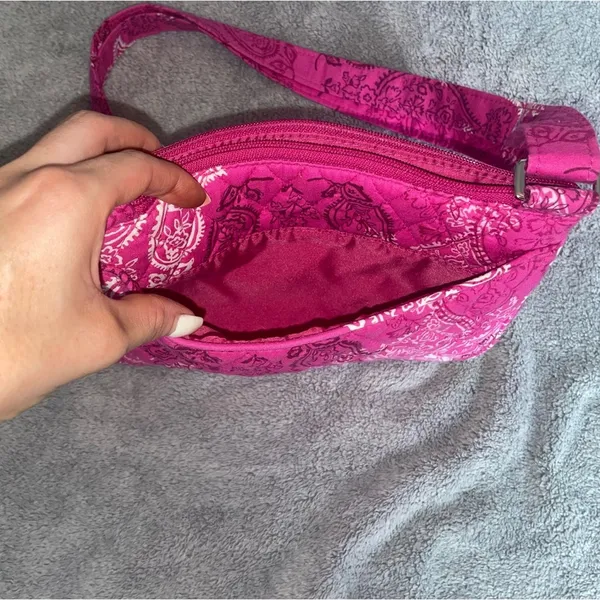 NWOT VERA BRADLEY Pink Paisley Print Crossbody Purse - Image 7