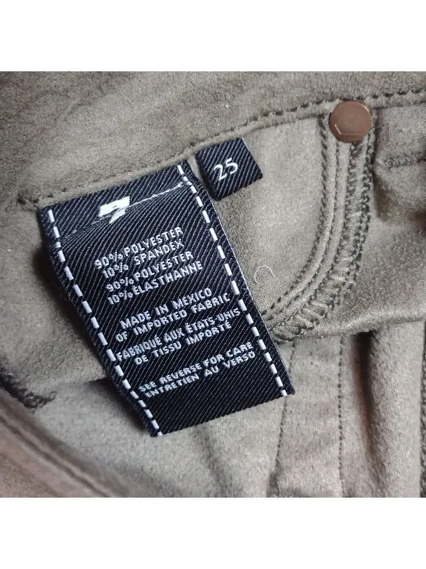 7 for all mankind tan sueded pants size 25 - Image 4