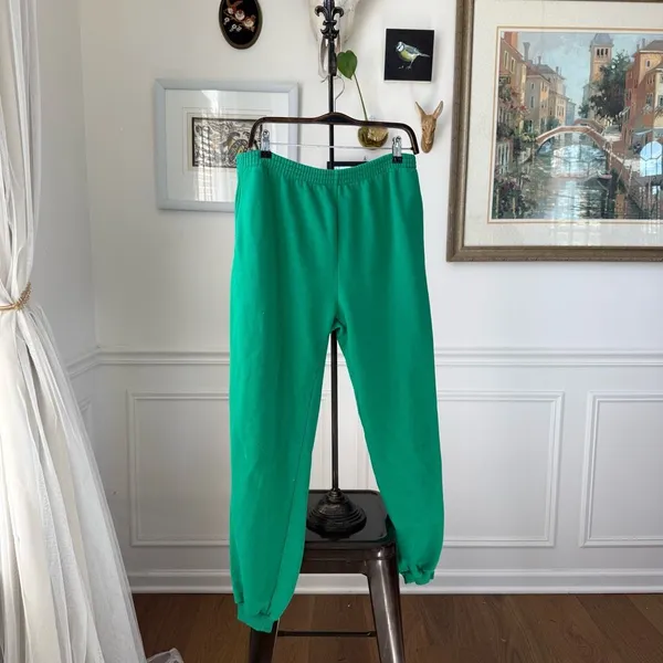 Vintage 80s 90s Boundary Waters Green Sweatsuit Track Suit Sweatshirt Sweatpants - Image 6