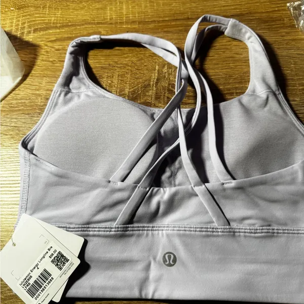 lululemon Light Purple Sports Bra Energy Longline Medium Support, B–D Cups - Image 4