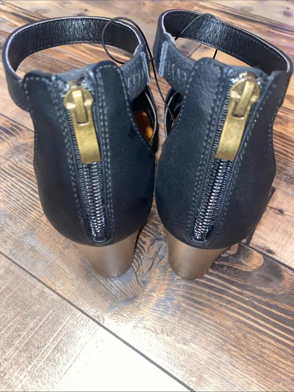 Maurices Black Strappy Wedge Sandals - Image 4