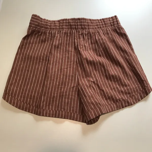 Calia Women's High-Rise Dolphin Shorts in Yucatan Stripe Cinnamon Size XS NWT - Image 2