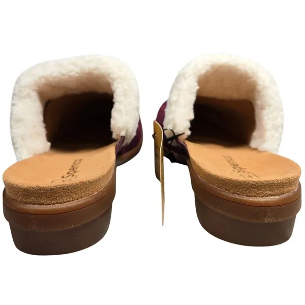Waco Shoe Company Northridge Cozy Women's Burgundy Suede Shearling‎ Clogs 10B - Image 8