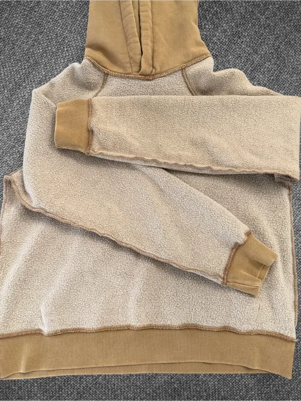 Zara Women’s Size Small Camel Brown Washed Pullover Hoodie Sweatshirt - Image 10