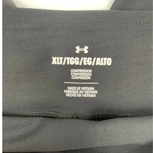 Under Armour Black Compression Leggings XL Long Gorpcore Athletic Athleisure‎ - Image 4