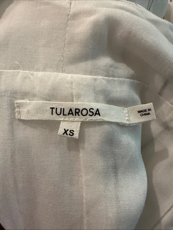 Tularosa Stripe Mini Wrap Dress in White‎ Black Size XS - Image 7