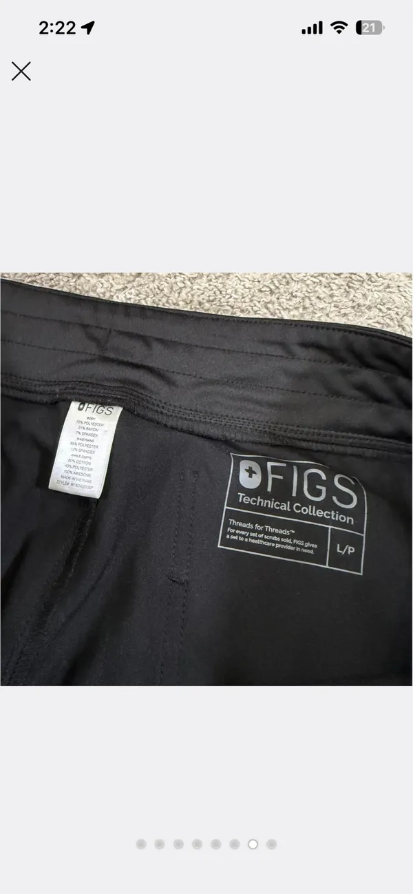 Black FIGS Scrub Pants - Image 5