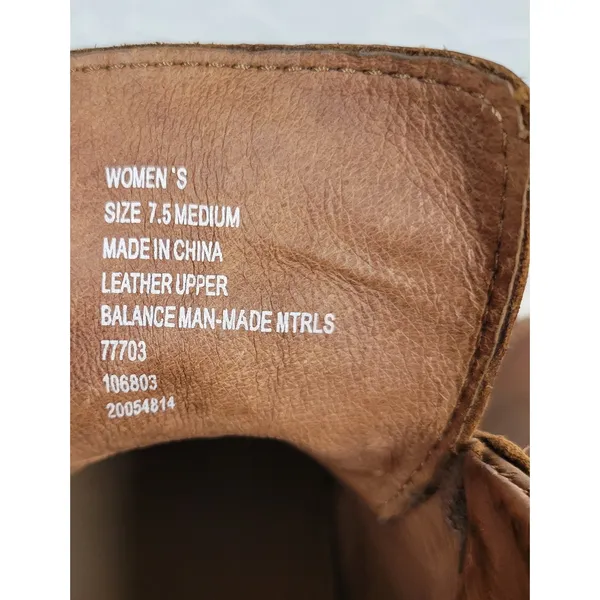 VTG Duluth Trading Co Womens Andina Ankle Boots 7.5 Brown Leather Chukka Shoes - Image 5