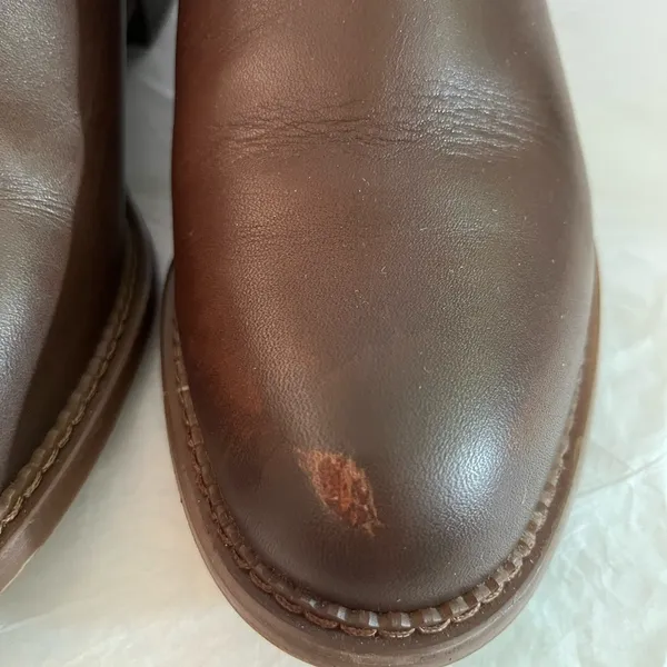 FRANCO SARTO (7) BROWN LEATHER ANKLE BOOT WITH SIDE ZIP PREOWNED - Image 8