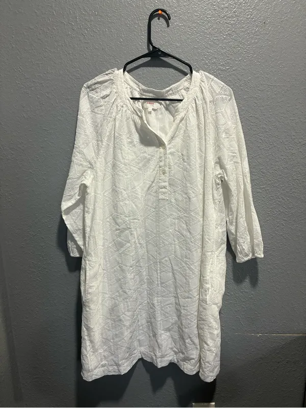 $295 Xirena Women's Chandler Embroidered Eyelet Mini Dress Size L - Image 3