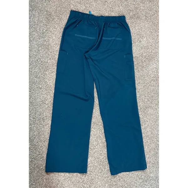Carhartt Force Women Scrub Pants Teal Nurse Vet Medical Drawstring Regular M - Image 2