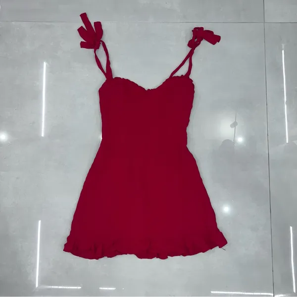 Reformation Christine Dress in Lipstick - Image 7