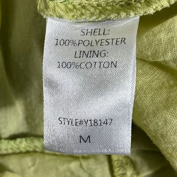DO+BE One Shoulder Tiered Ruffle Mini Dress Lime Green Summer Boho Y18147 Size M - Image 6