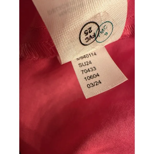 Ann Taylor Pink Peplum Top Criss Cross Halter Sleeveless Size Medium Preppy NEW - Image 4