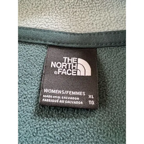 The North Face Green Glacier Snap-Neck Fleece Pullover Women's Size XL - Image 4