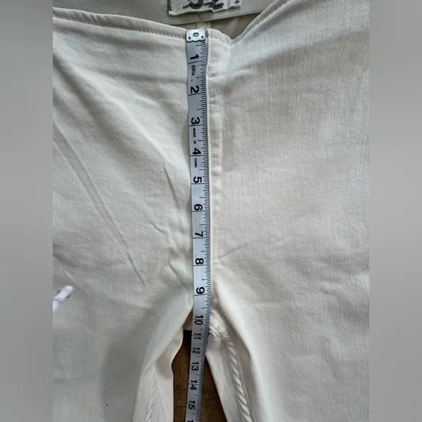 NWT Free People Penny Pull on Flare Jeans ~ White~ size 32 🤍 - Image 16