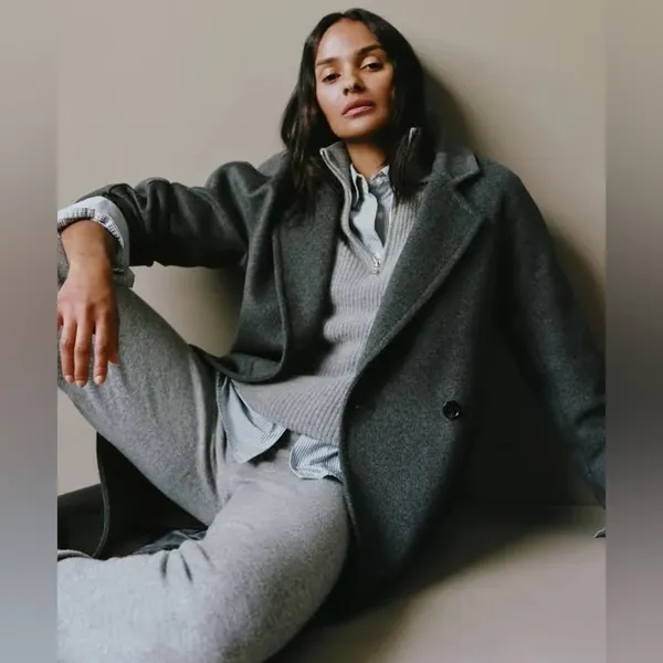 Quince Grey Italian Wool Coat XS | Minimalist Capsule Wardrobe - Image 3