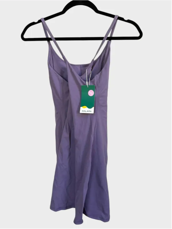 Size S Halara Plush Backless Active Dress Tulip Purple - Image 2