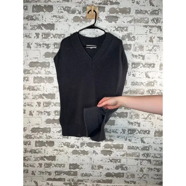 Loft | women knitted blue sweater vest - Image 8