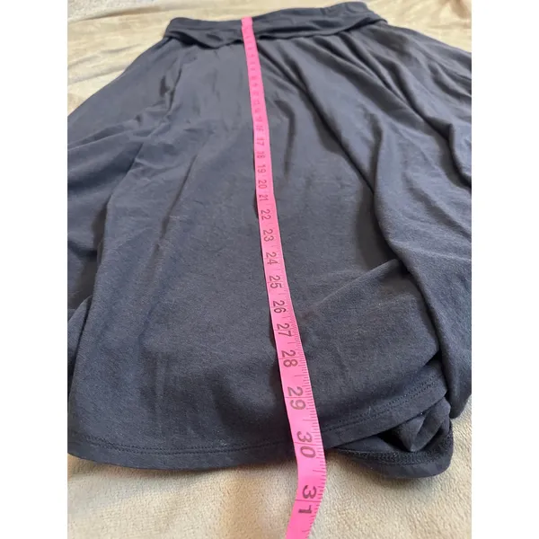 J. Crew Med. Midi Skirt Gray Cotton Modal Stretch Foldover Minimalist - Image 7